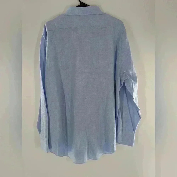 Calvin Klein Infinite Non Iron Slim Fit Stretch Collared Blue Men's Long Sleeve - Picture 7 of 14